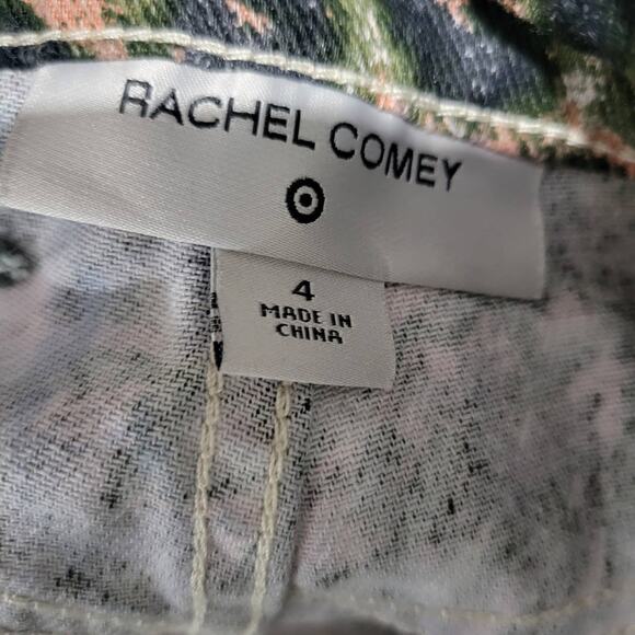 Target Rachel Comey Printed Jeans Green Abstract High Waist Rigid Tapered Size 4 - Picture 10 of 15